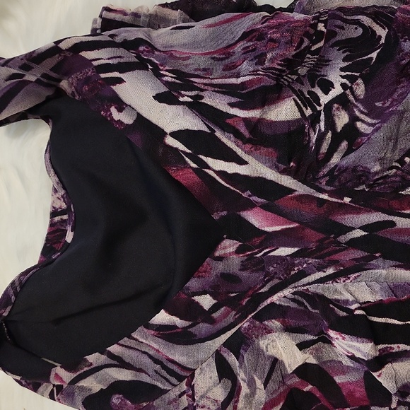 Zoe Purple Stretch Mesh Top - Picture 10 of 10
